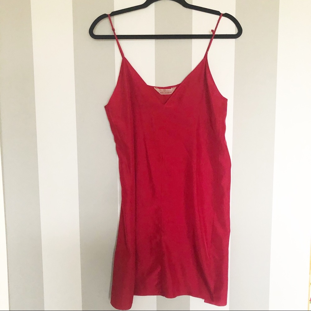 Reed Krakoff Red Silk Short Slip  Size Small